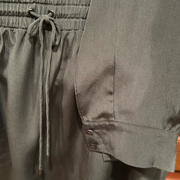 Vince 100% Silk Drawstring Dress size 6 - Picture 9 of 12